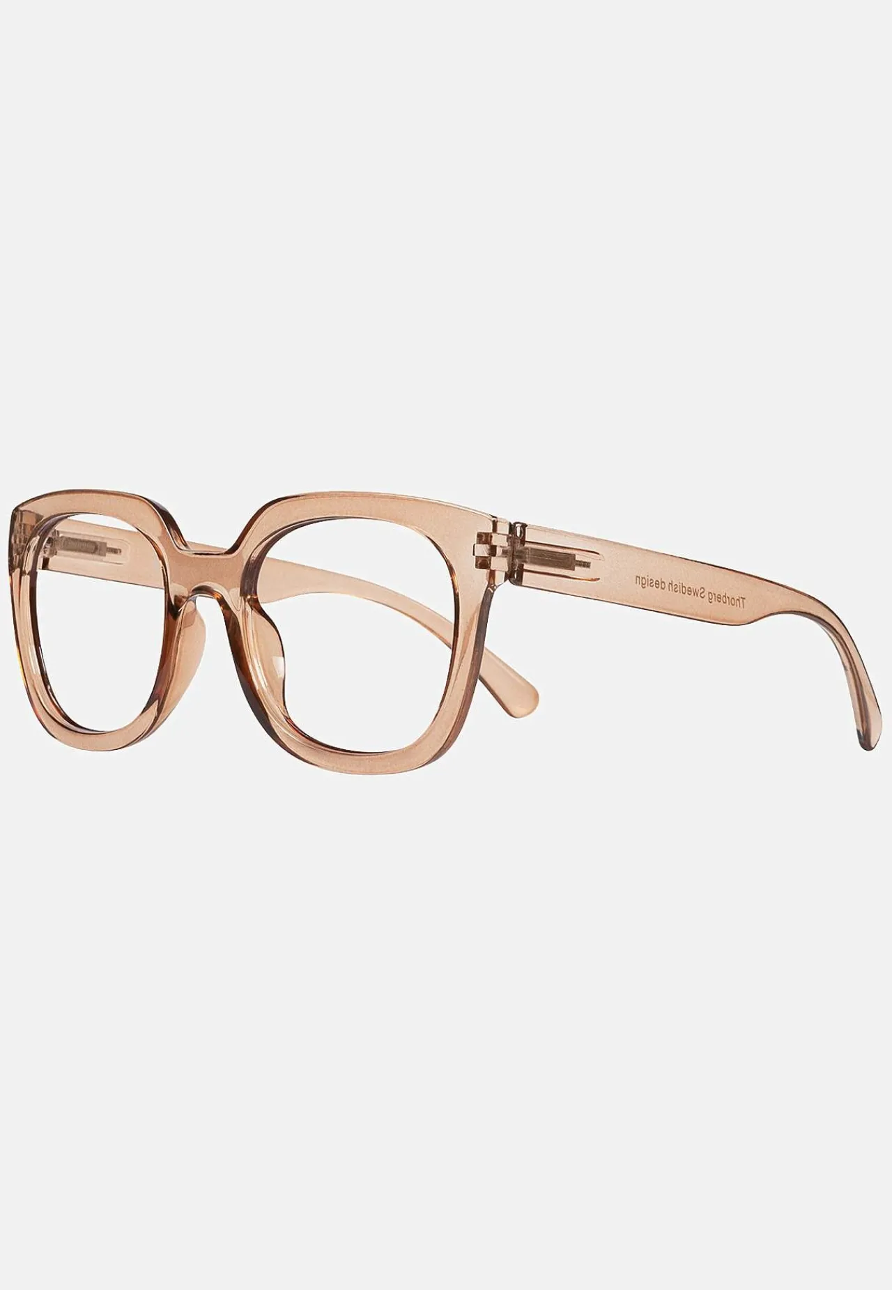 Læsebriller- Læsebrille med etui transparent gylden