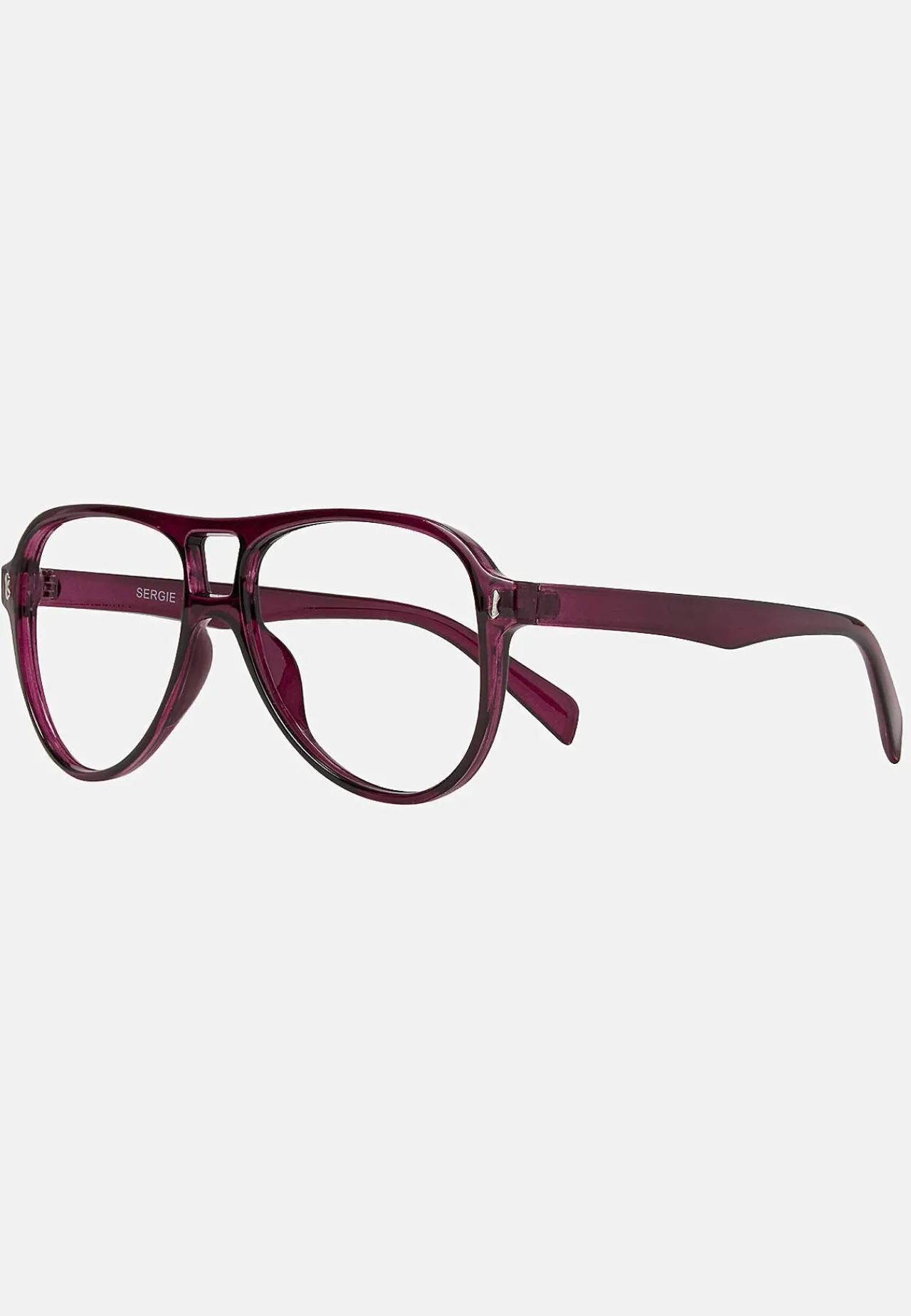 Læsebriller-Thorberg Læsebrille med etui transparent bordeaux