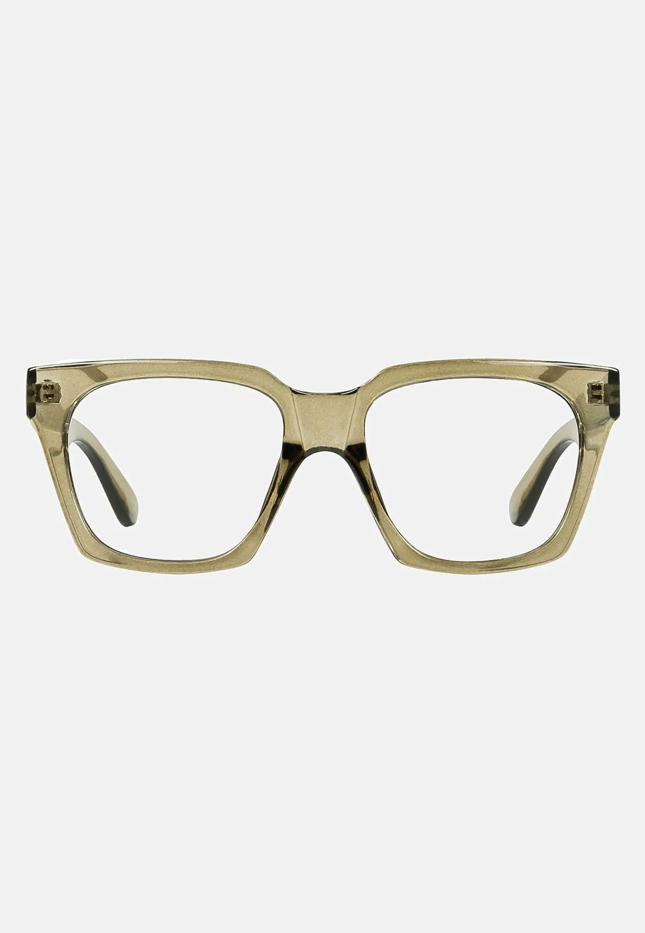 Læsebriller-Thorberg Læsebrille med etui transparent olivengrøn