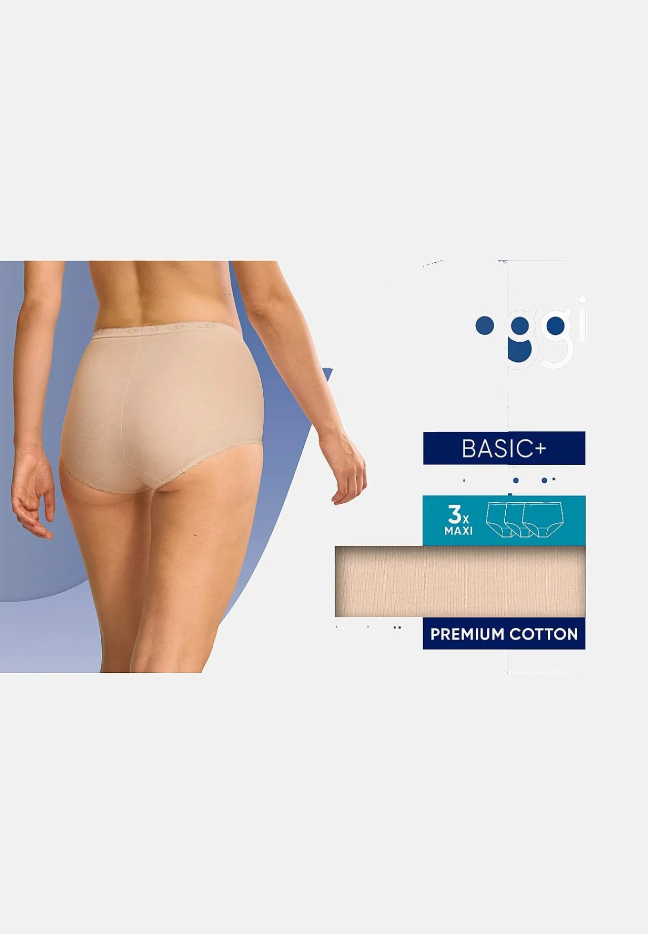 Undertøj|Flerpak Undertøj-Sloggi Maxitrusse Basic+ 3-pack Beige