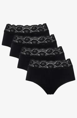 Undertøj|Flerpak Undertøj-Cellbes of Sweden Miditrusse i bomuld 4-pack Sort