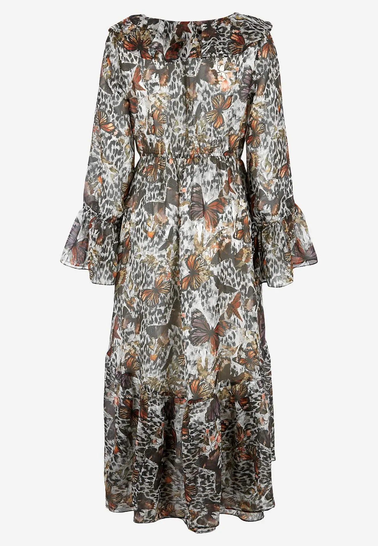 Festkjoler|Festkjoler- chiffon kjole Mønstret