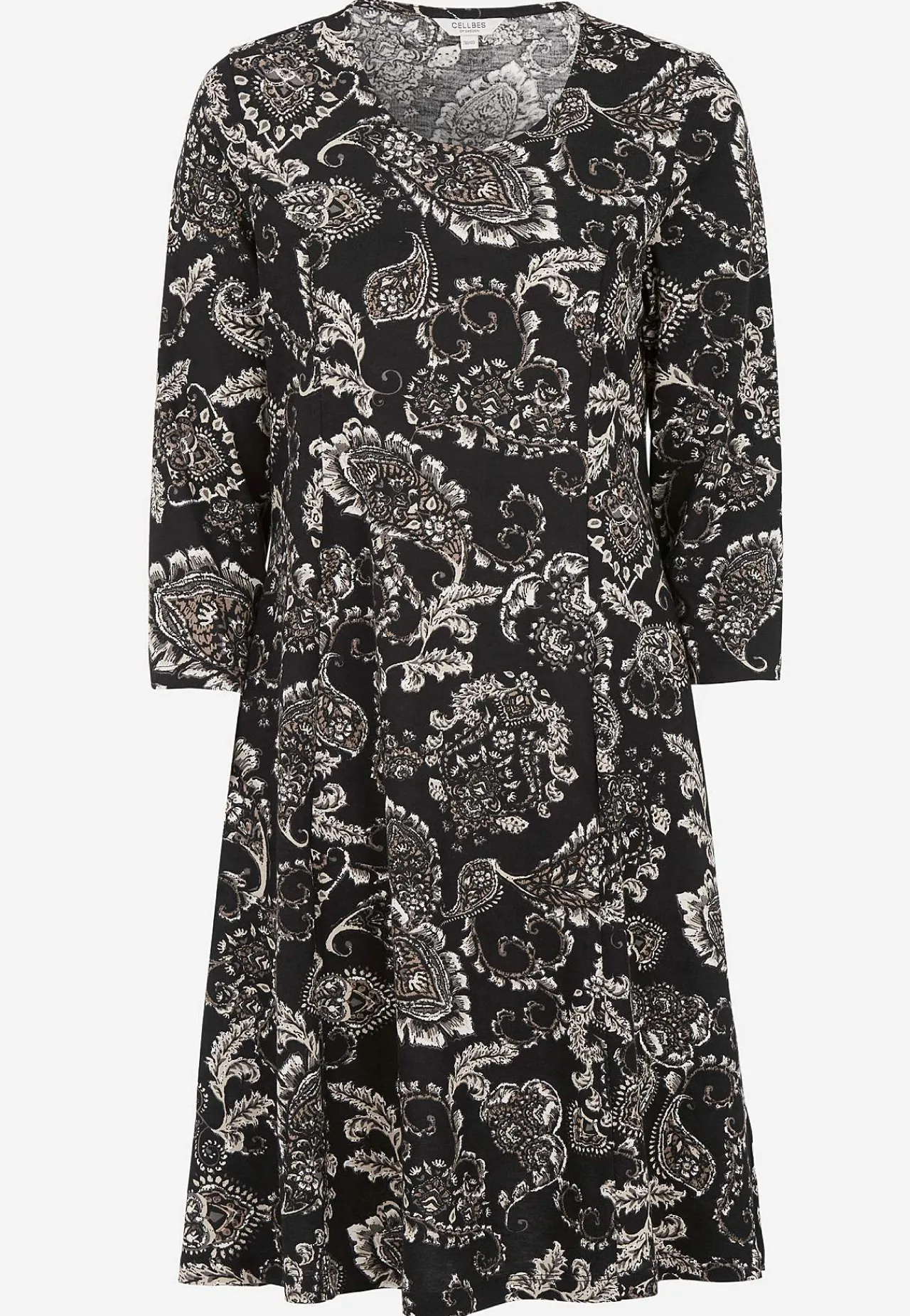 Korte Kjoler- Mønstret jerseykjole med lommer Sort / Paisley