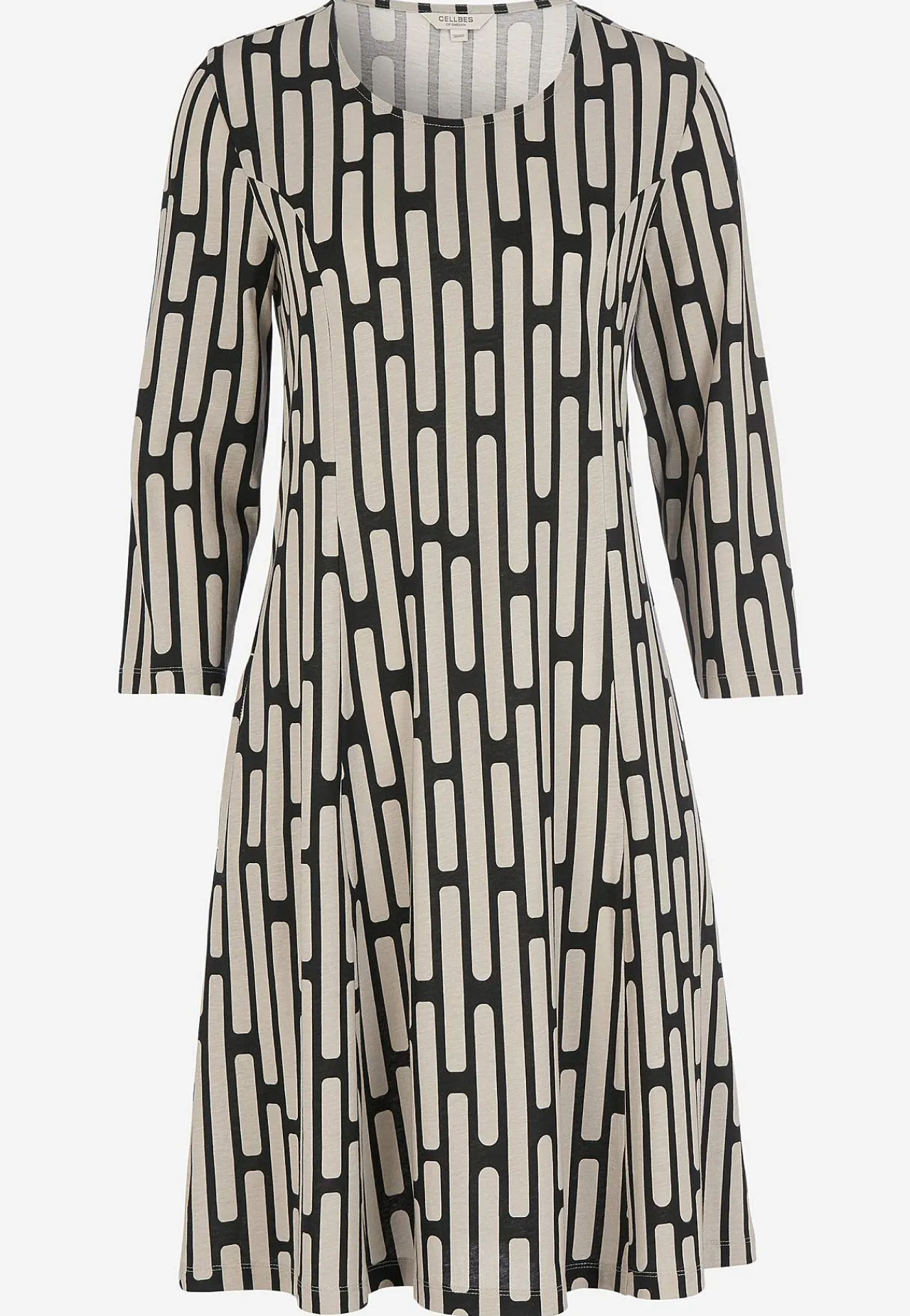 Korte Kjoler-Cellbes of Sweden Mønstret jerseykjole med lommer Beige / Mønstret