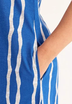 Midikjoler-Cellbes of Sweden Mønstret jerseykjole med lommer Blå / Mønstret