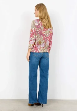 Toppe-Soyaconcept Mønstret jerseytop Rosa / Mønstret