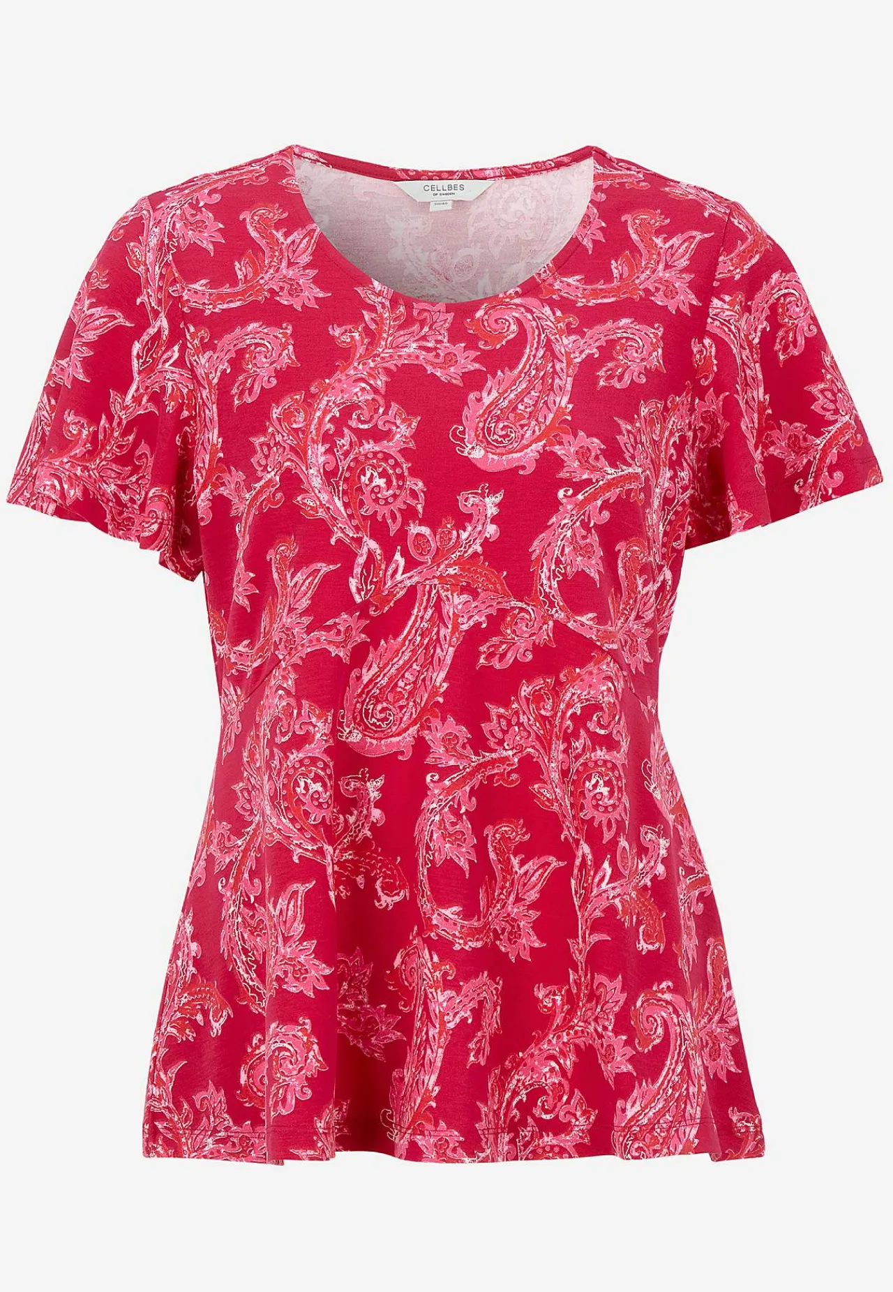 Mønstrede|Toppe-Cellbes of Sweden Mønstret jerseytop Cerise / Paisley