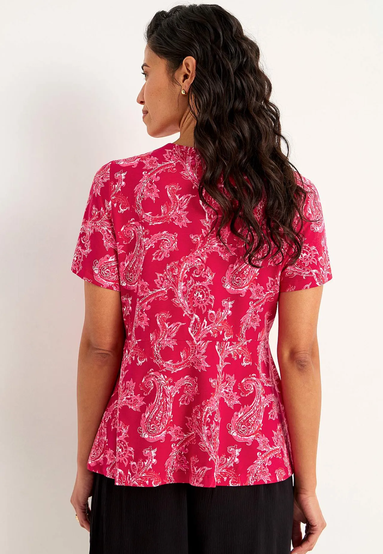 Mønstrede|Toppe-Cellbes of Sweden Mønstret jerseytop Cerise / Paisley