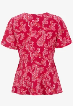 Mønstrede|Toppe-Cellbes of Sweden Mønstret jerseytop Cerise / Paisley