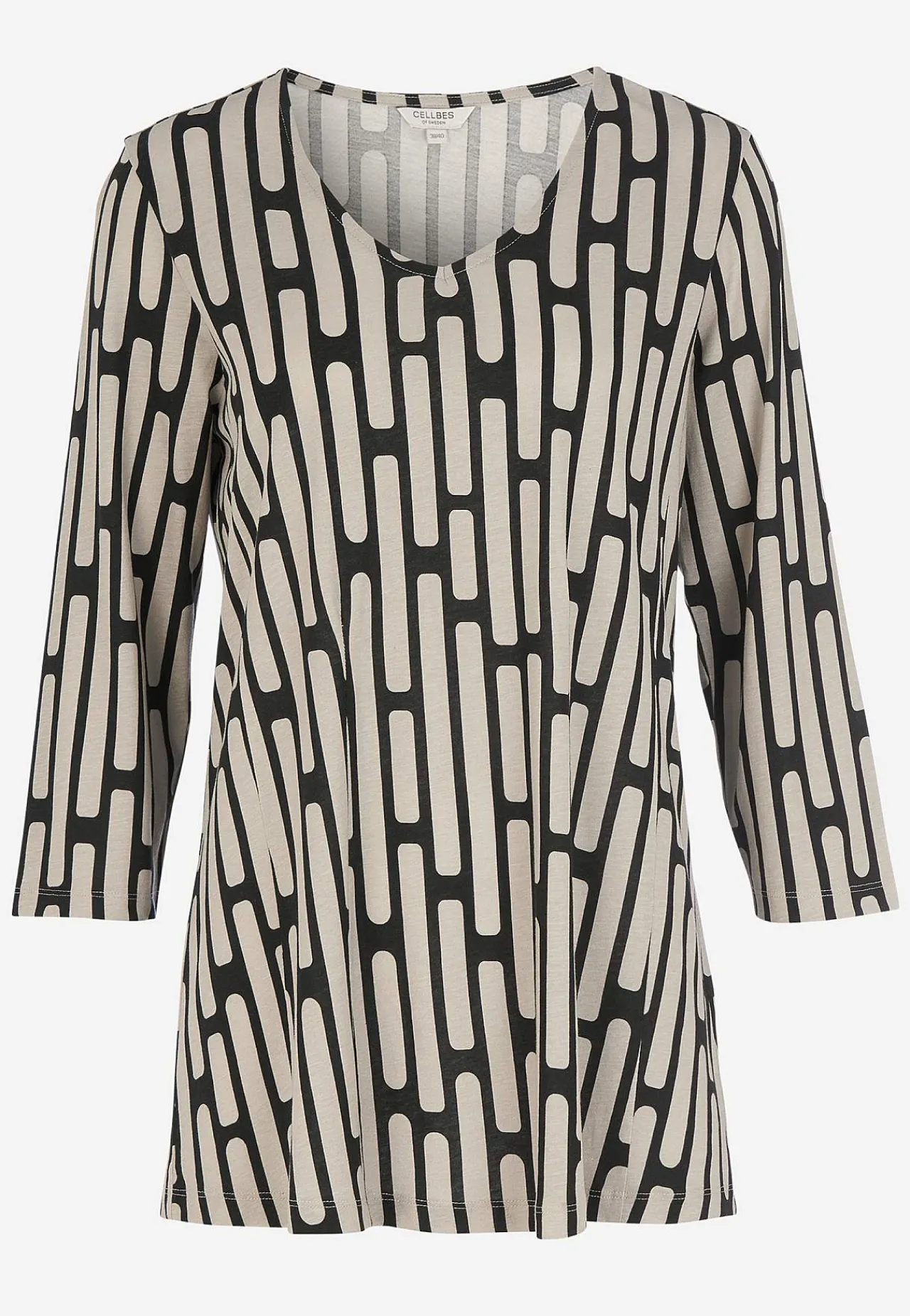 Mønstrede|3/4 Ærmet-Cellbes of Sweden Mønstret jerseytunika Beige / Mønstret