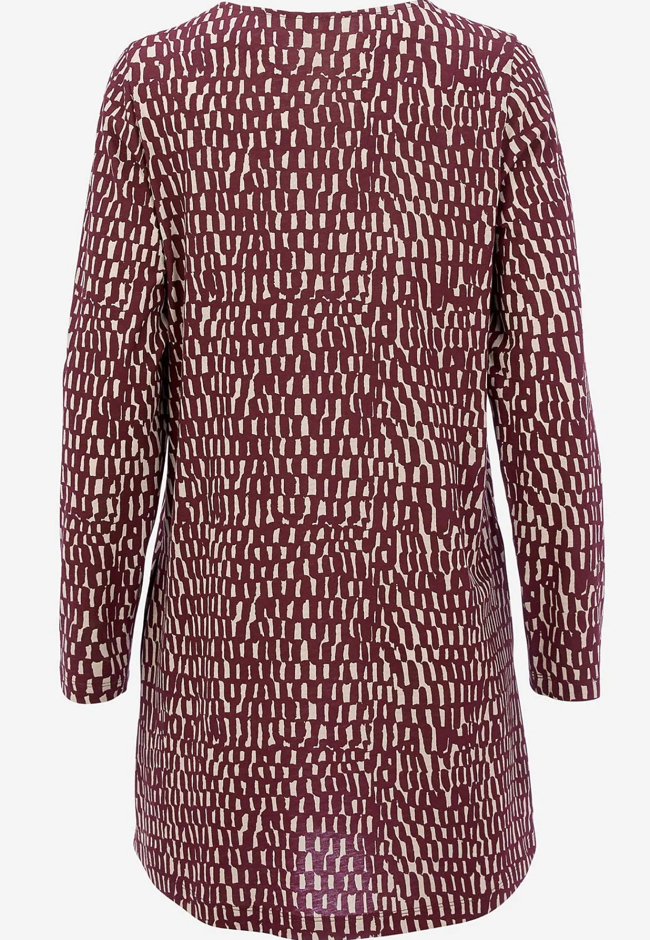 Mønstrede-Cellbes of Sweden Mønstret jerseytunika med lommer Vinrød/Beige/Mønstret
