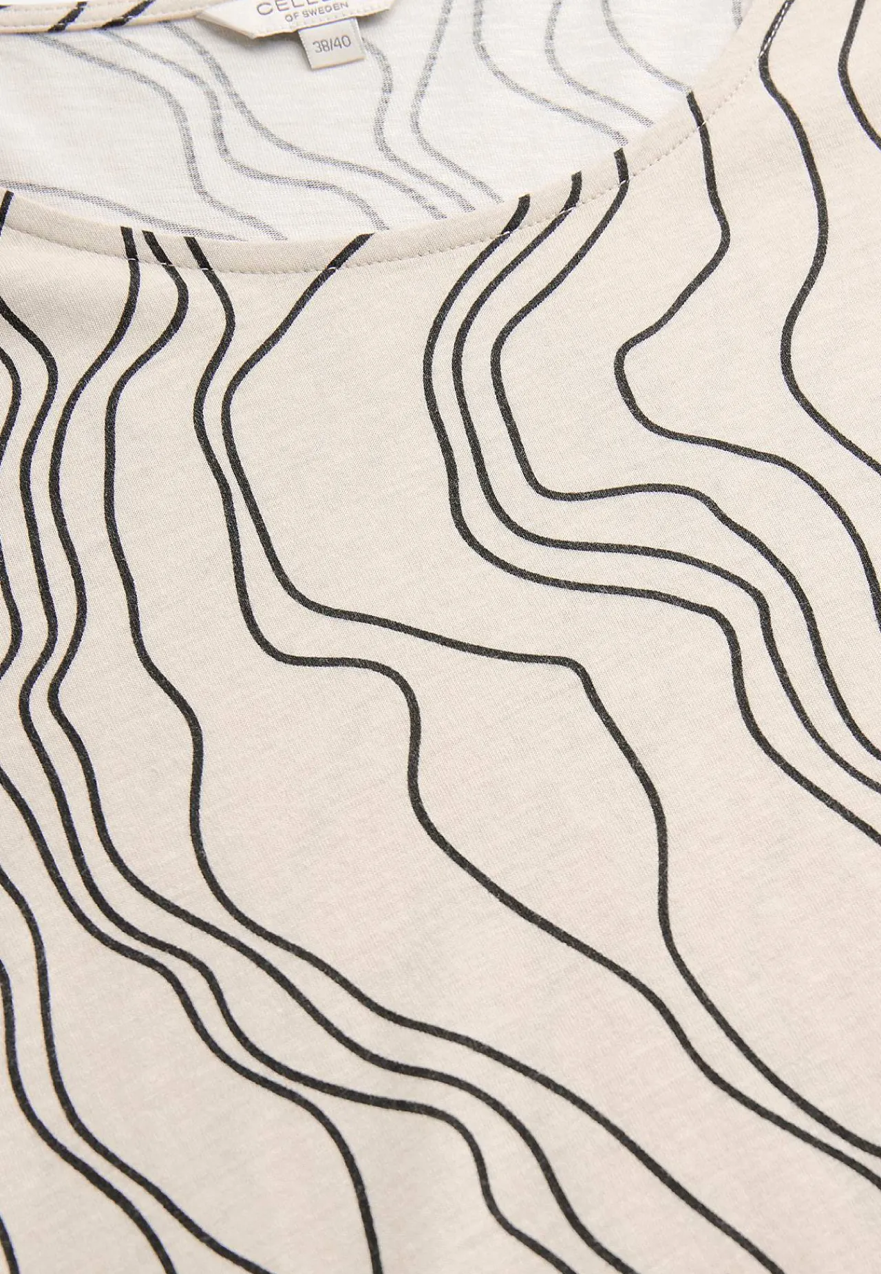 Mønstrede-Cellbes of Sweden Mønstret jerseytunika med lommer Beige / Sort / Mønstret
