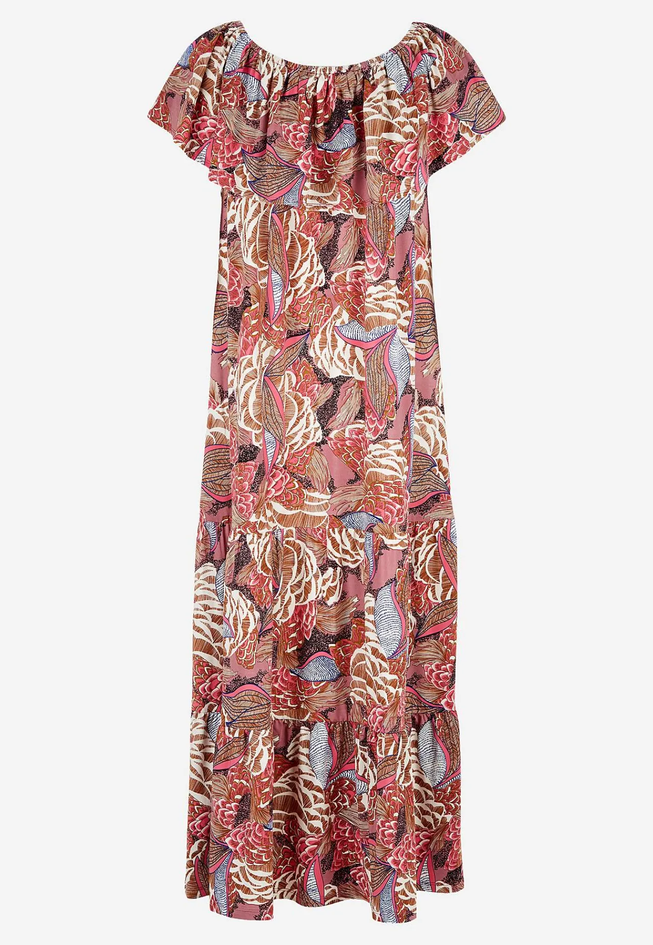 Festkjoler|Festkjoler- Mønstret off-shoulder-kjole | Cellbes
