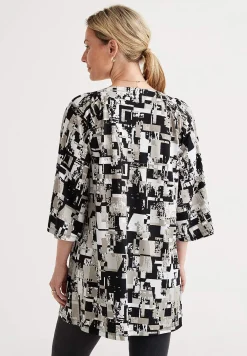 3/4 Ærmet-Cellbes of Sweden Mønstret tunika Sort / Beige