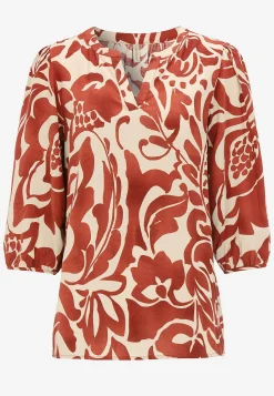 Bluser-Soyaconcept Mønstret viskosebluse Rust / Mønstret