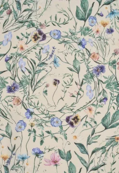 Gardinlængder|Multibåndslængder-Fondaco Multibåndslængder med et blomstermønster 2-pack Sand/Blomstret