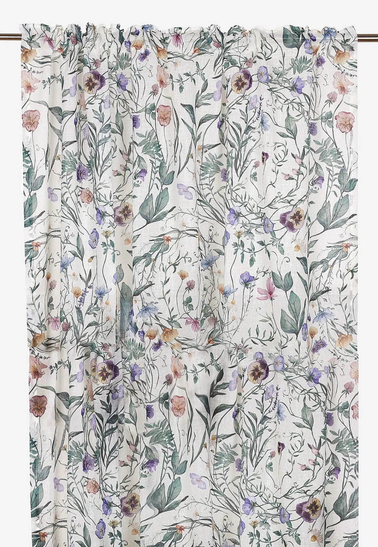 Gardinlængder|Multibåndslængder-Fondaco Multibåndslængder med et blomstermønster 2-pack Offwhite / Blomstret