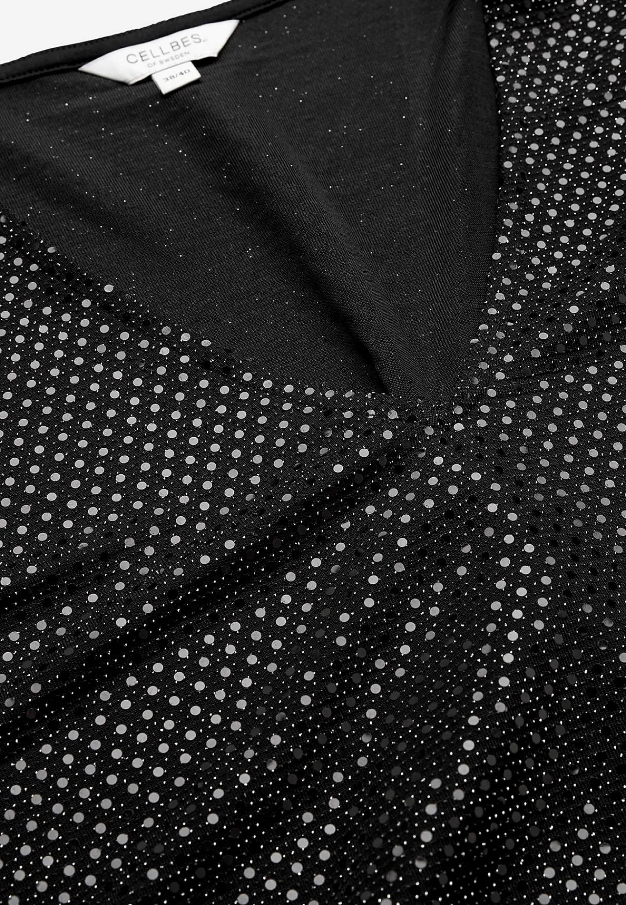 Toppe-Cellbes of Sweden Paillet top med 3/4 ærmer Sort / Glitter