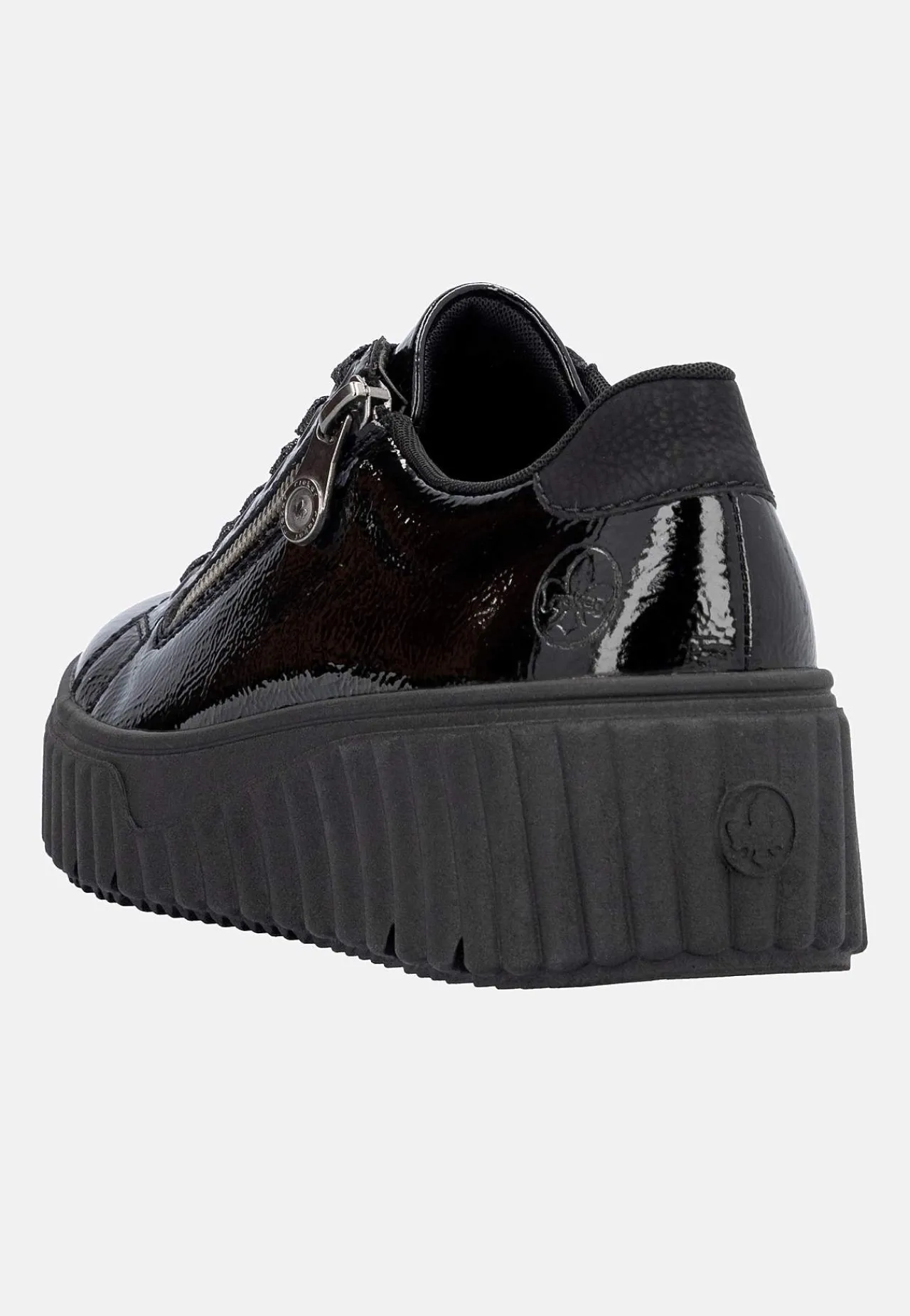 Sneakers|Lædersko-Rieker Patent sneaker i læder | Cellbes