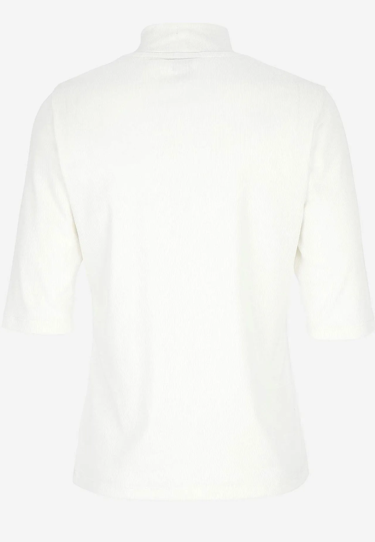 Poloskjorter|Toppe- Ribbet top med turtleneck Hvid