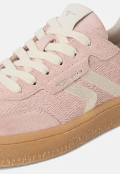 Sneakers|Lædersko-Tamaris Ruskindssneakers med snøring Lys rosa