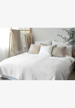 Sengetæppe-Borganäs Sengetæppe 150x250 cm Naturhvid
