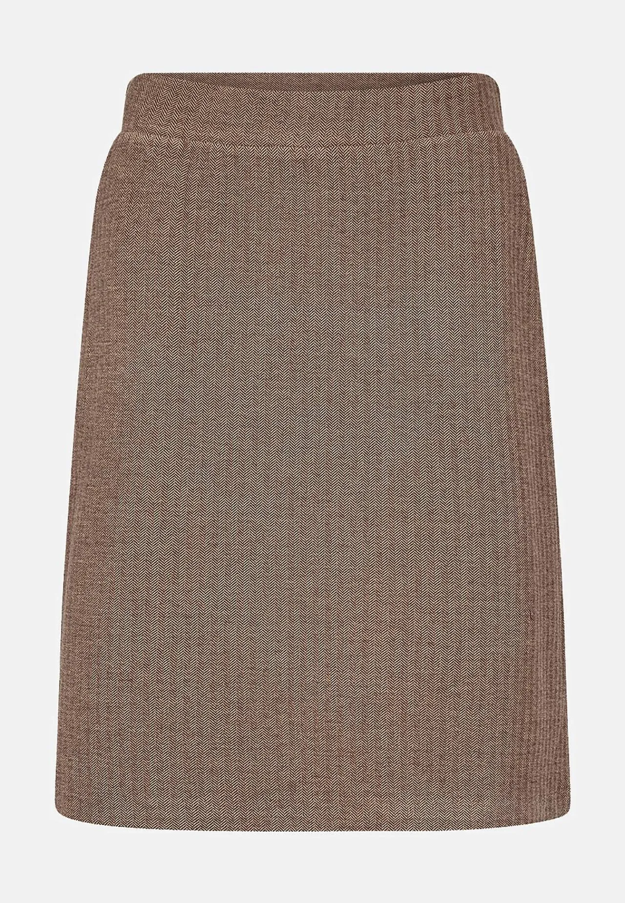 Nederdele-Soyaconcept Sildebensmønstret jerseynederdel Beige melange / Sildebensmønstret