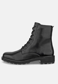 Lædersko|Boots-Ecco Skindstøvle med snøring Metropole Vienna | Cellbes