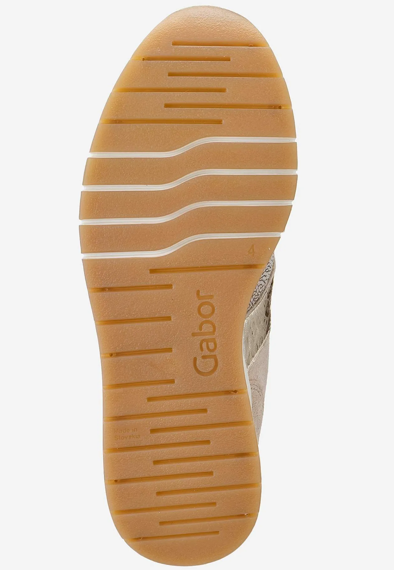 Sneakers|Lædersko-Gabor Sneakers Hallux valgus Beige / Guld