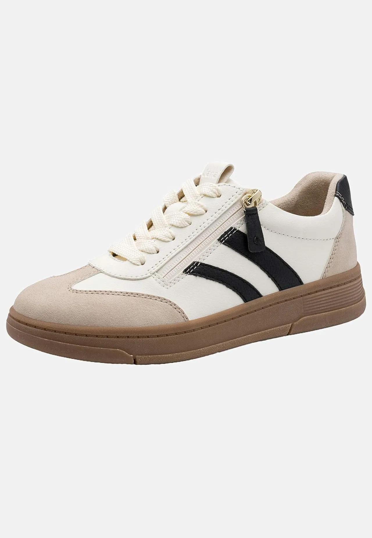 Sneakers-Jana Sneakers med lynlås Beige