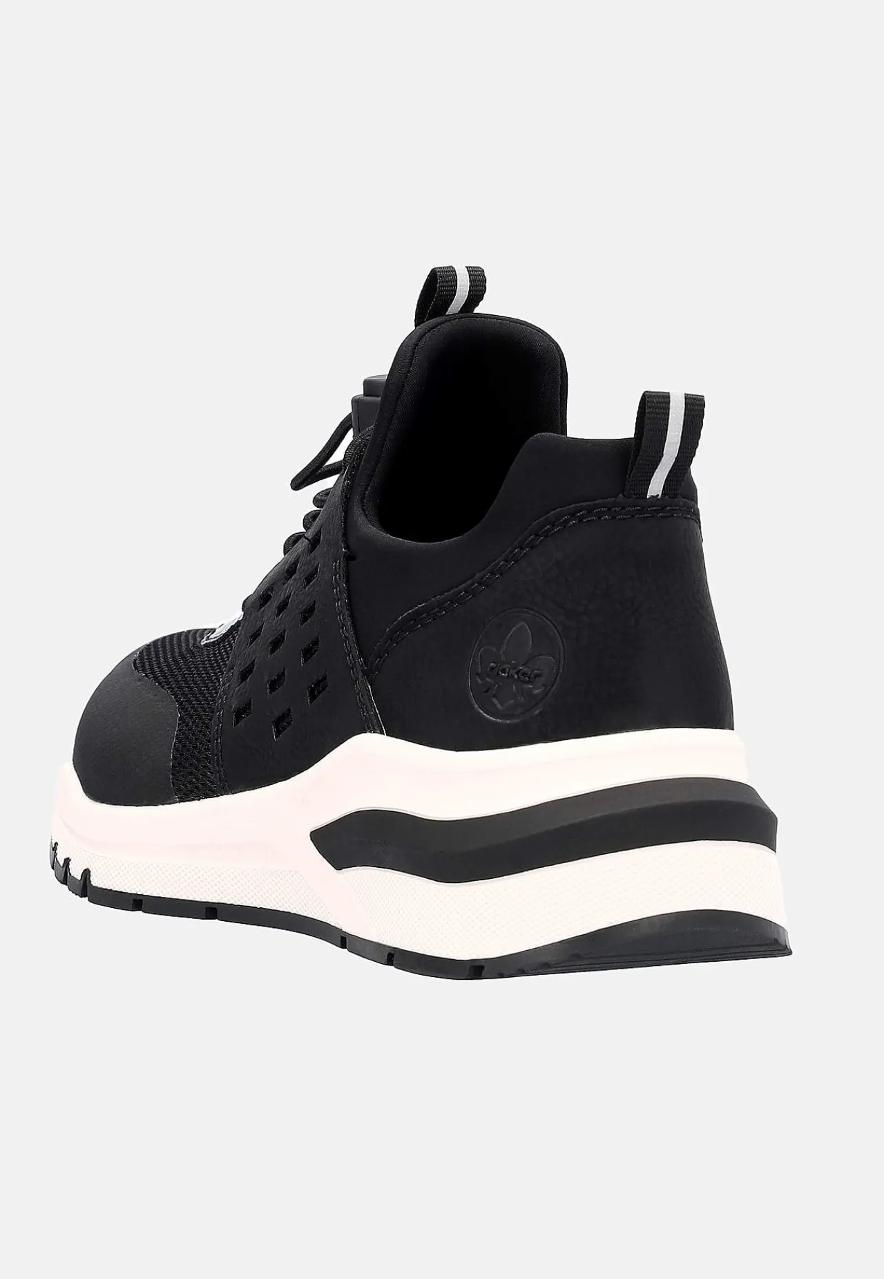 Sneakers|Bred Læst-Rieker Sneakers med snoretræk Sort
