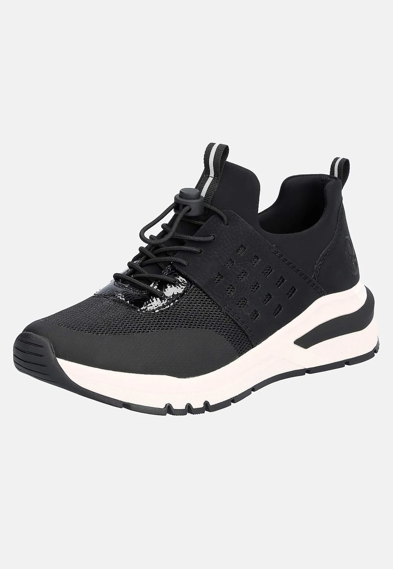 Sneakers|Bred Læst-Rieker Sneakers med snoretræk Sort