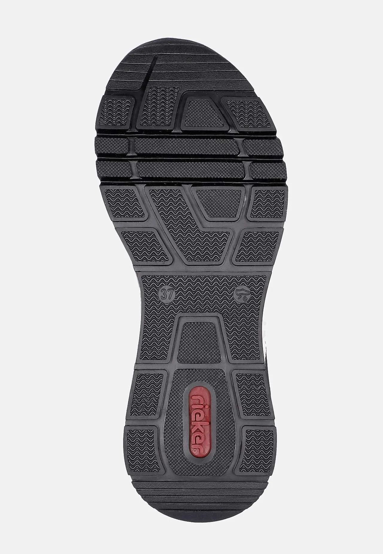 Sneakers|Bred Læst-Rieker Sneakers med snoretræk Sort