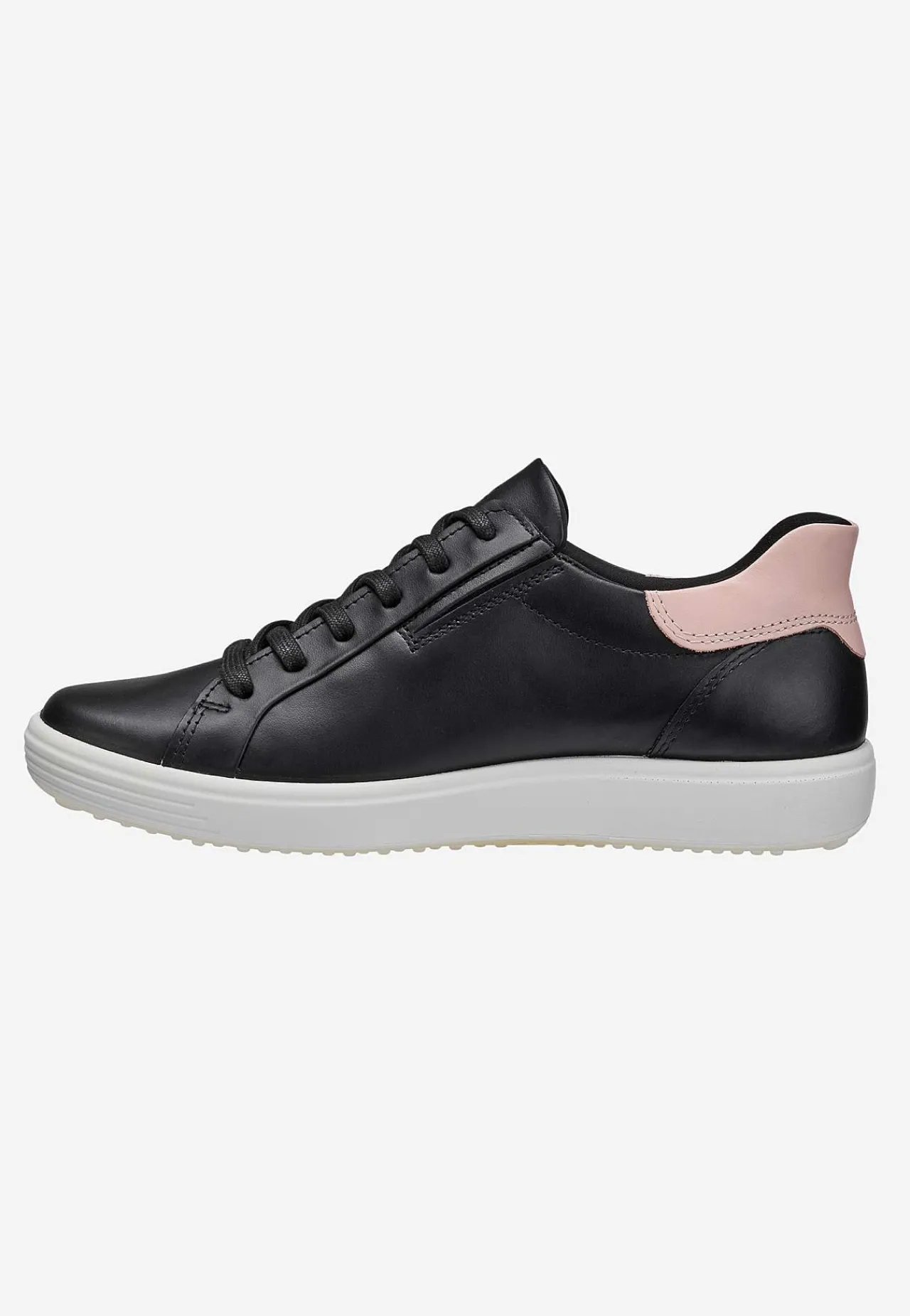 Sneakers|Lædersko-Ecco Sneakers Soft 7 Easy Slip Sort / Lyserød