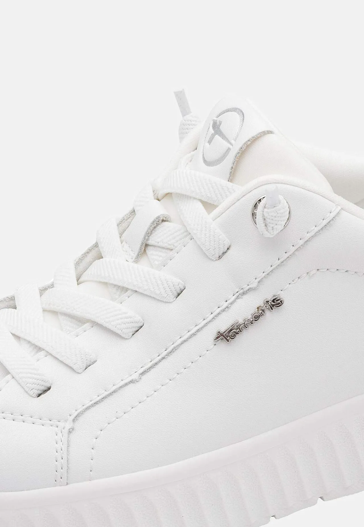 Sneakers|Lædersko-Tamaris Sneakers Step in Hvid