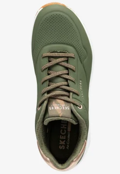 Sneakers-Skechers Sneakers Uno Shimmer Away Kakigrøn / Hvid