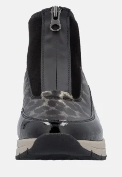 Sneakers|Boots- Sneakerstøvle med wedgehæl Sort / Mønstret