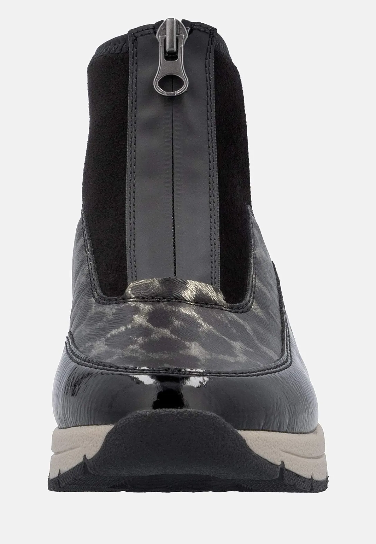 Sneakers|Boots- Sneakerstøvle med wedgehæl Sort / Mønstret