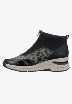 Sneakers|Boots- Sneakerstøvle med wedgehæl Sort / Mønstret
