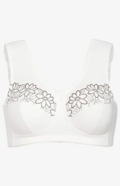 2-Pack|Undertøj-Cellbes of Sweden Soft BH med broderi Lily 2-pack Nougat + Hvid