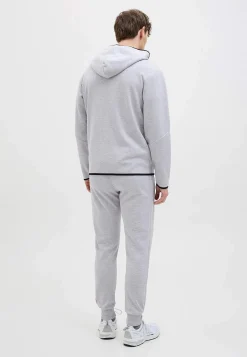 Trøjer-JACK & JONES Sporty hættetrøje med lynlås Lys gråmeleret