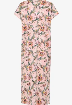 Maxikjoler|Strandtøj- Strandkaftan i jersey Rosa / Blomstret