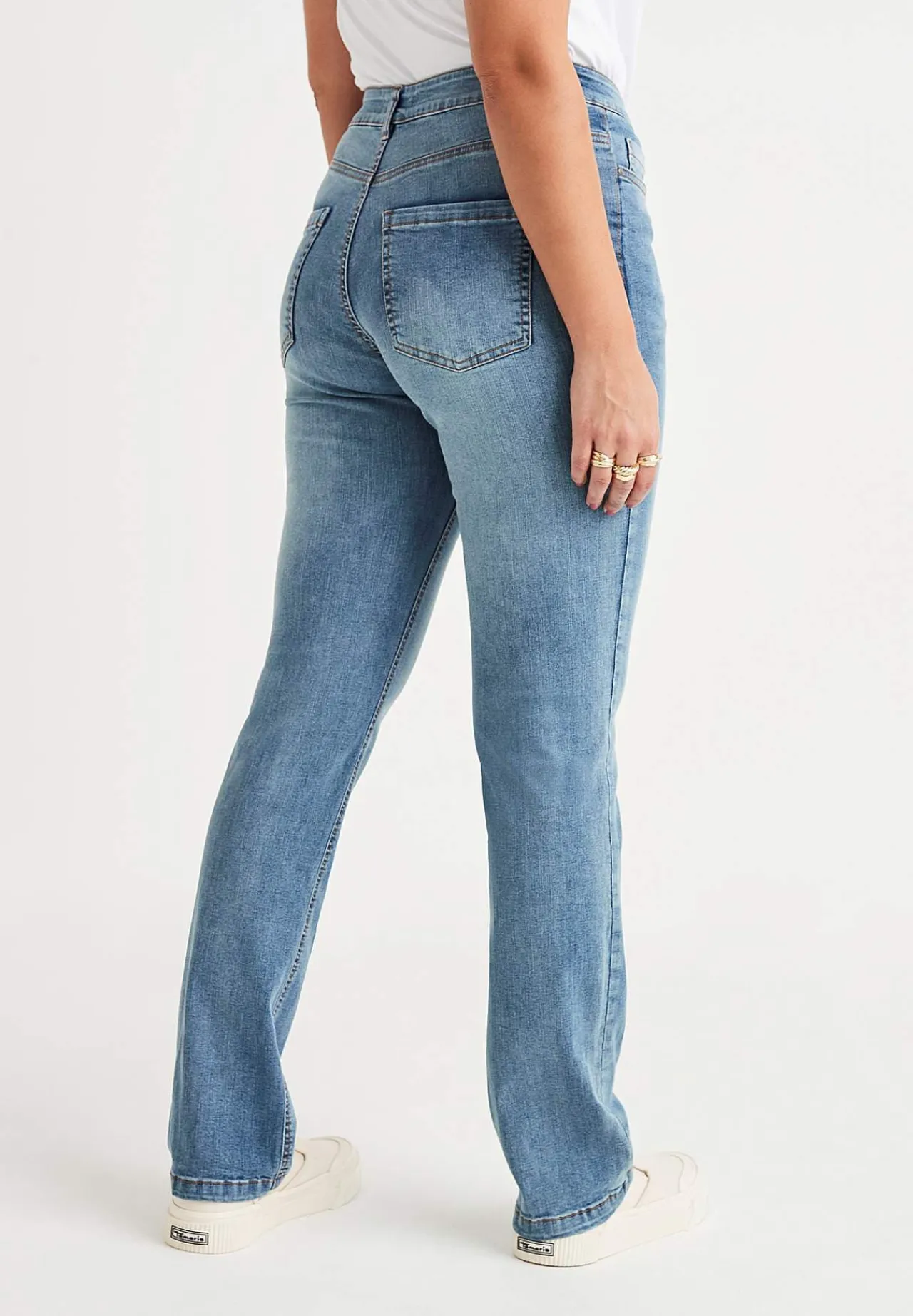 Ankeljeans|Flere Længder-Cellbes of Sweden Stretchjeans med lige ben - tre længder Linnea Lyseblå / Denim