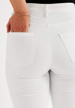 Ankeljeans|Flere Længder-Cellbes of Sweden Stretchjeans med lige ben - tre længder Linnea Hvid denim