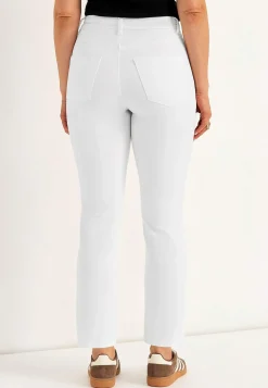 Ankeljeans|Flere Længder-Cellbes of Sweden Stretchjeans med lige ben - tre længder Linnea Hvid denim