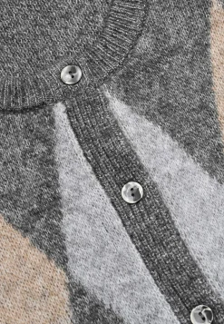 Cardiganer|Trøjer-Cellbes of Sweden Strikket cardigan Grå / Ternet
