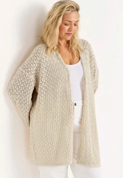 Cardiganer|Cardiganer-Cellbes of Sweden Strikket cardigan med hulmønster | Cellbes