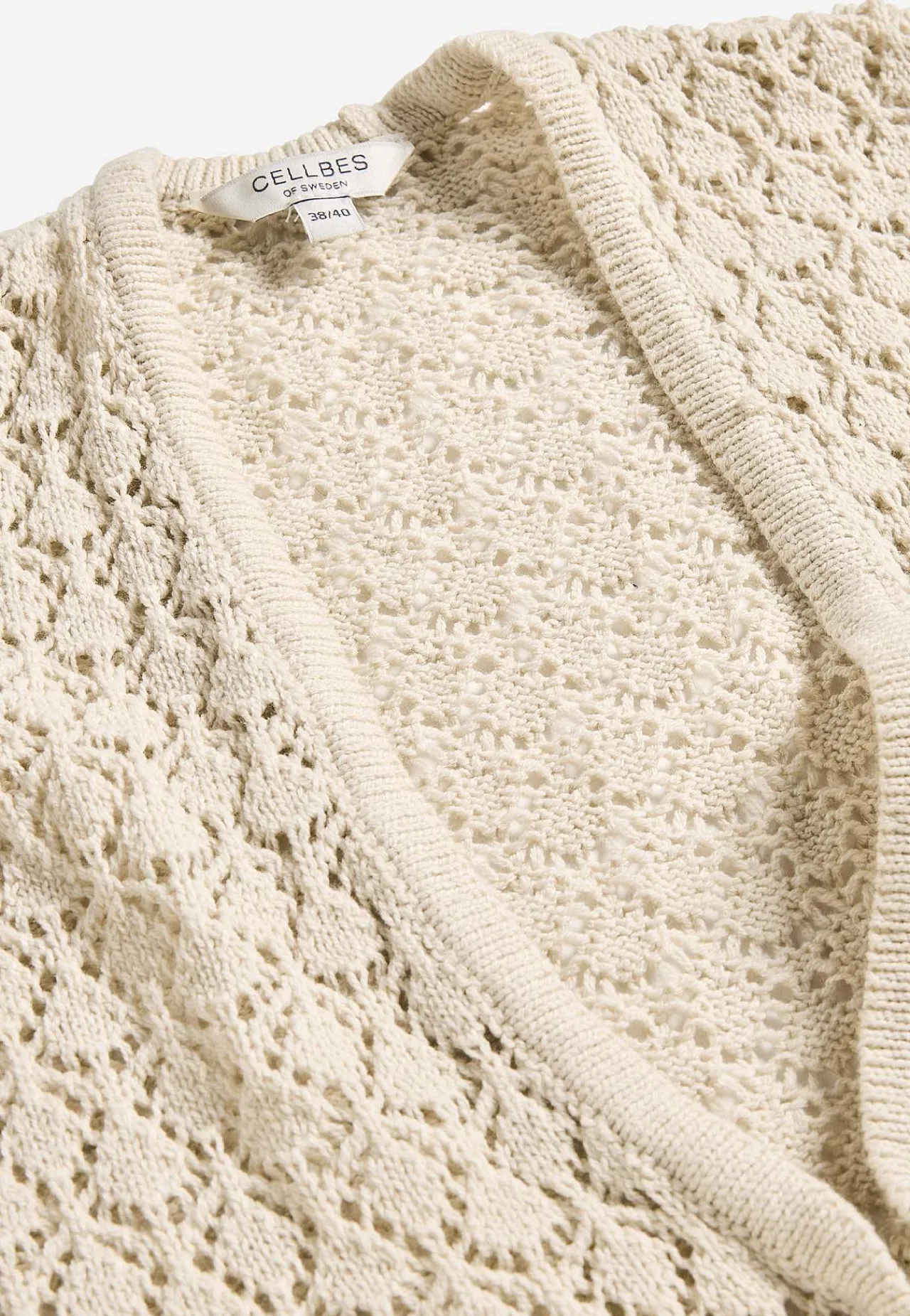 Cardiganer|Cardiganer-Cellbes of Sweden Strikket cardigan med hulmønster | Cellbes