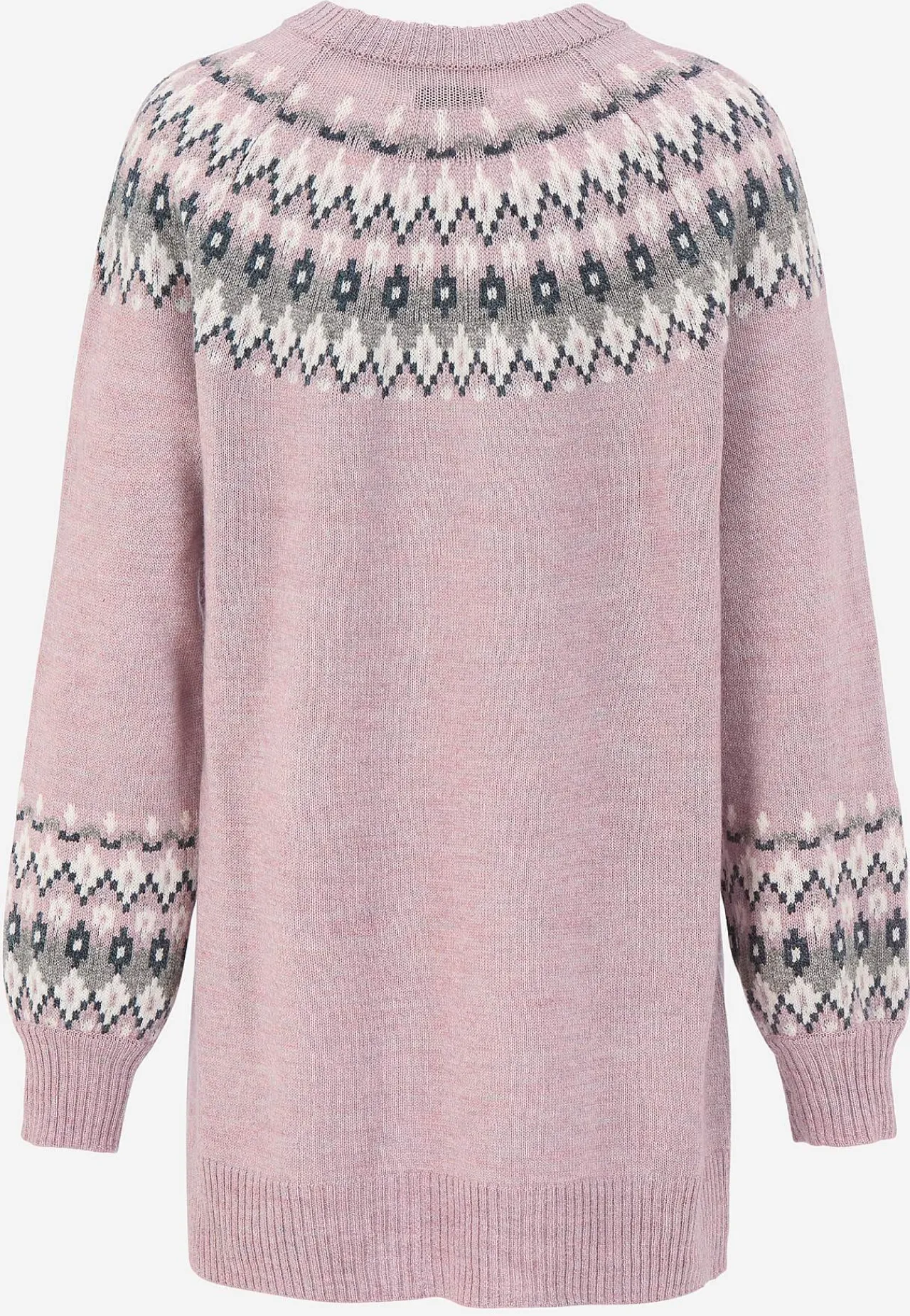 Trøjer|Striktrøjer-Cellbes of Sweden Strikket, jacquardmønstret trøje Rosa / Mønstret