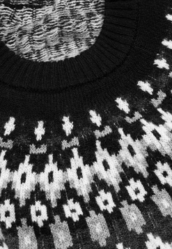 Trøjer|Striktrøjer- Strikket, jacquardmønstret trøje | Cellbes